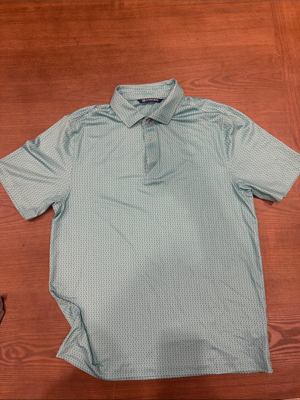 Cutter & Buck Light Mint Green Micro-Pattern Polo